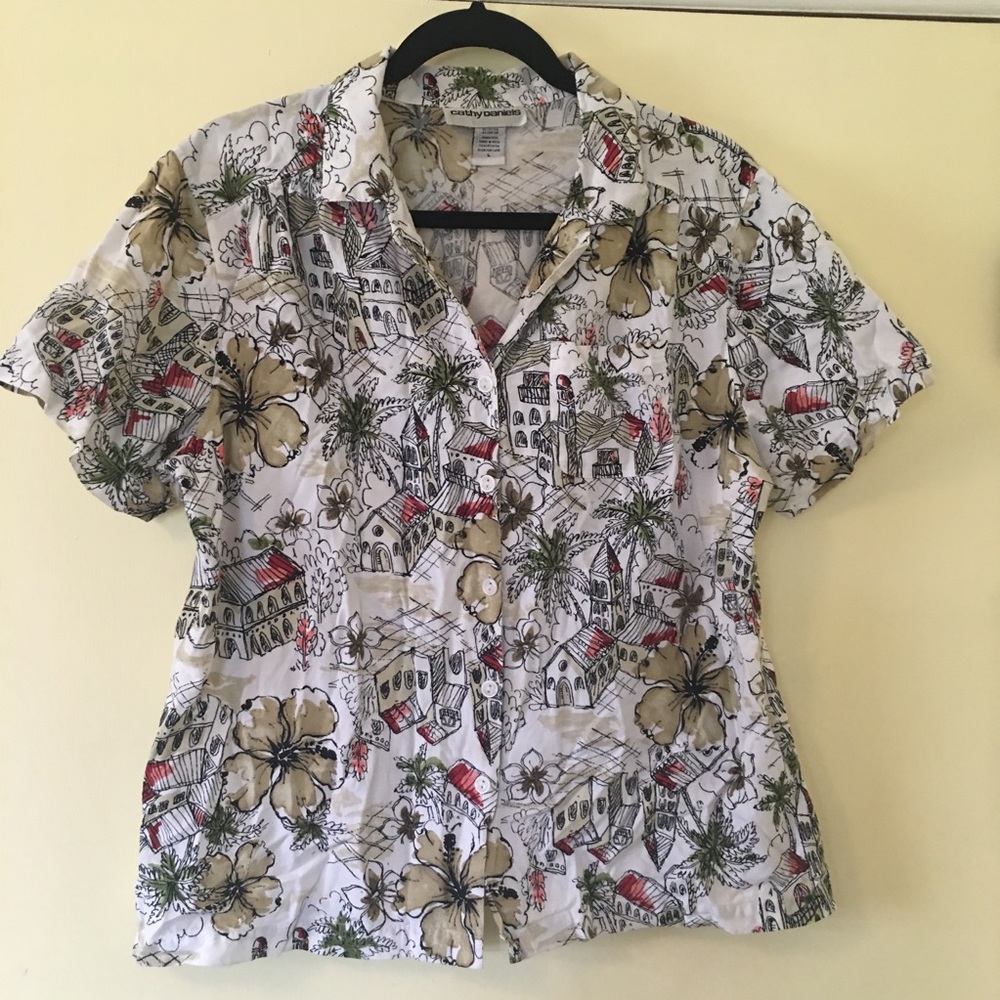 Tropical button up shirt